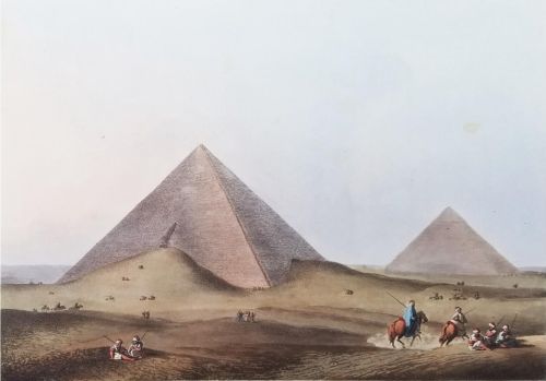 Portada del libro de First and Second Pyramid of Gizah, Ancient Memphis [grabado pirámides de Egipto]