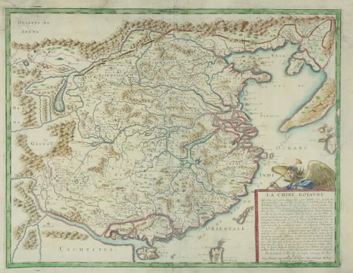 Portada del libro de La Chine Royaume [Sanson map of China, 1656]