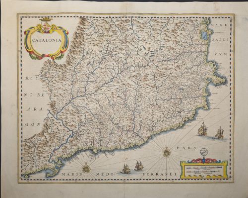Portada del libro de Catalonia [Mapa antiguo de Cataluña, antique map]