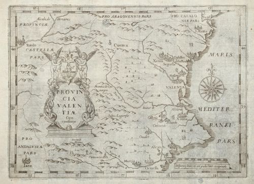 Portada del libro de Provincia Valentiae cum confinijs [Mapa de la provincia de Valencia]