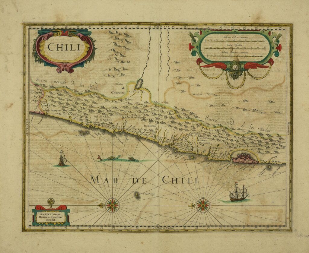 Mapa de Chile – Hondius, c. 1630