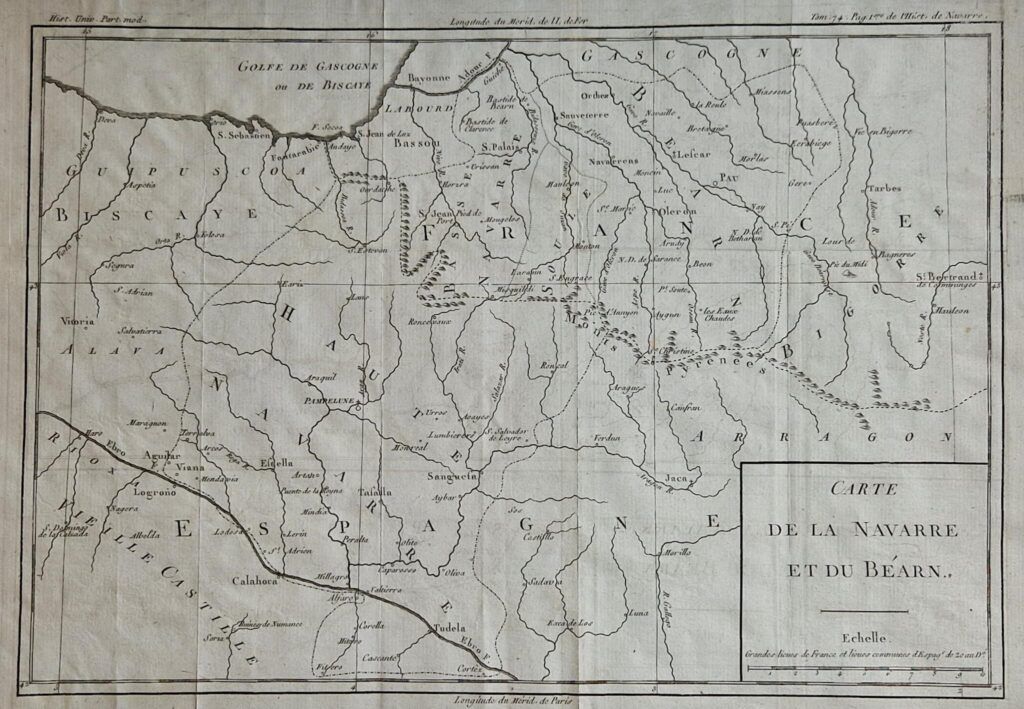 Carte de la Navarre et du Béarn