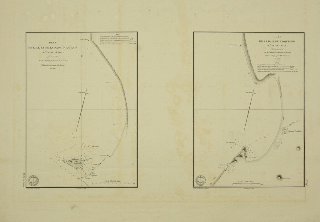 Plan de l’Ile et de la rade d’Iquique / Plan de la Baie de Coquimbo