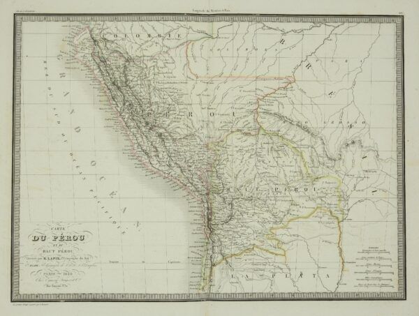 Carte du Pérou et du Haut Pérou