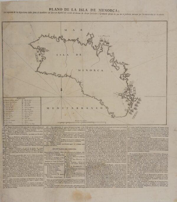 Mapa de l&rsquo;illa de Menorca