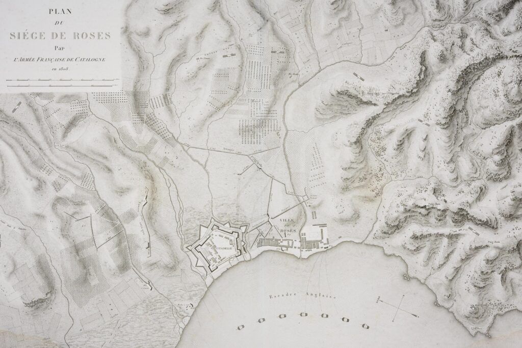 [Roses] Plan du Siége de Roses Par l&rsquo;Armée Française de Catalogne en 1808.