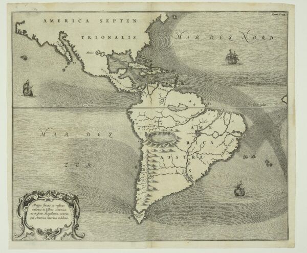 Mappa fluxus et refluxus rationes in Isthmo Americano in Freto Magellanico, Caeterisque Americae Littoribus exhibens.