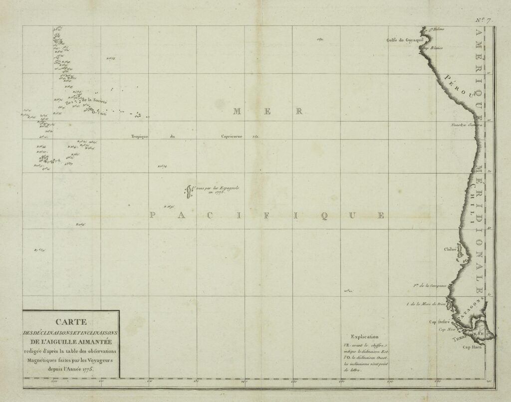 Carte des Declinaisons et Inclinaisons de l’Aiguille Aimantee