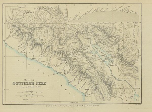 Map of Southern Peru