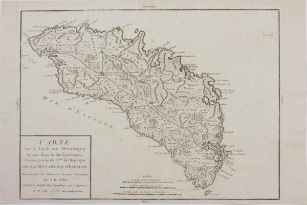 Carte de l&rsquo;Isle de Minorque. . . 1756
