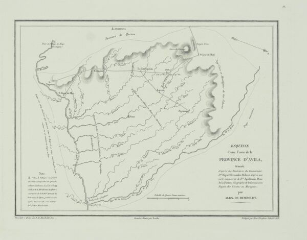Esquisse d&rsquo;une Carte de la province d&rsquo;Avila.