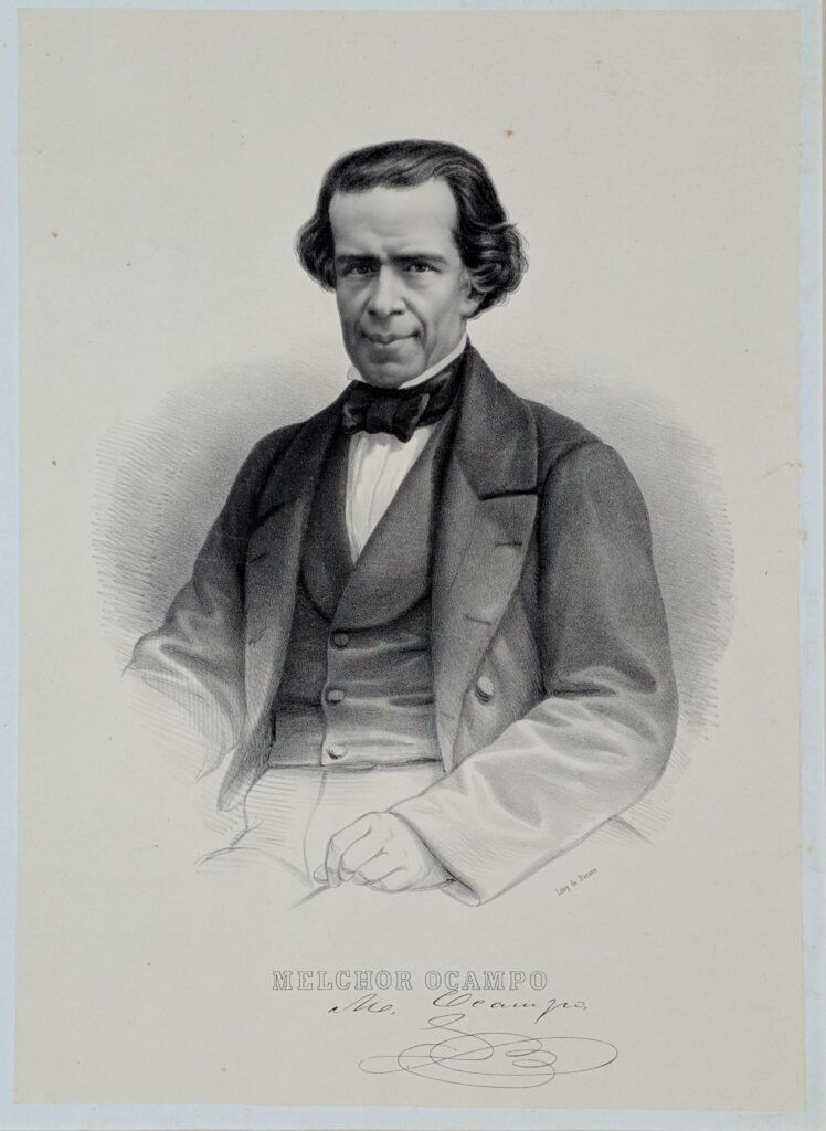 Retrato original de Melchor Ocampo, c. 1860