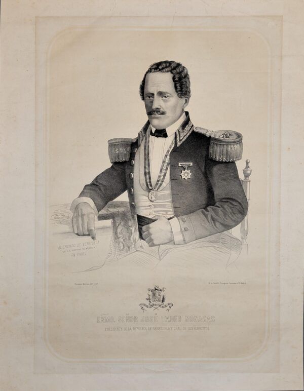 Exmo. Señor José Tadeo Monagas, president de la república de Veneçuela i general dels seus exèrcits.