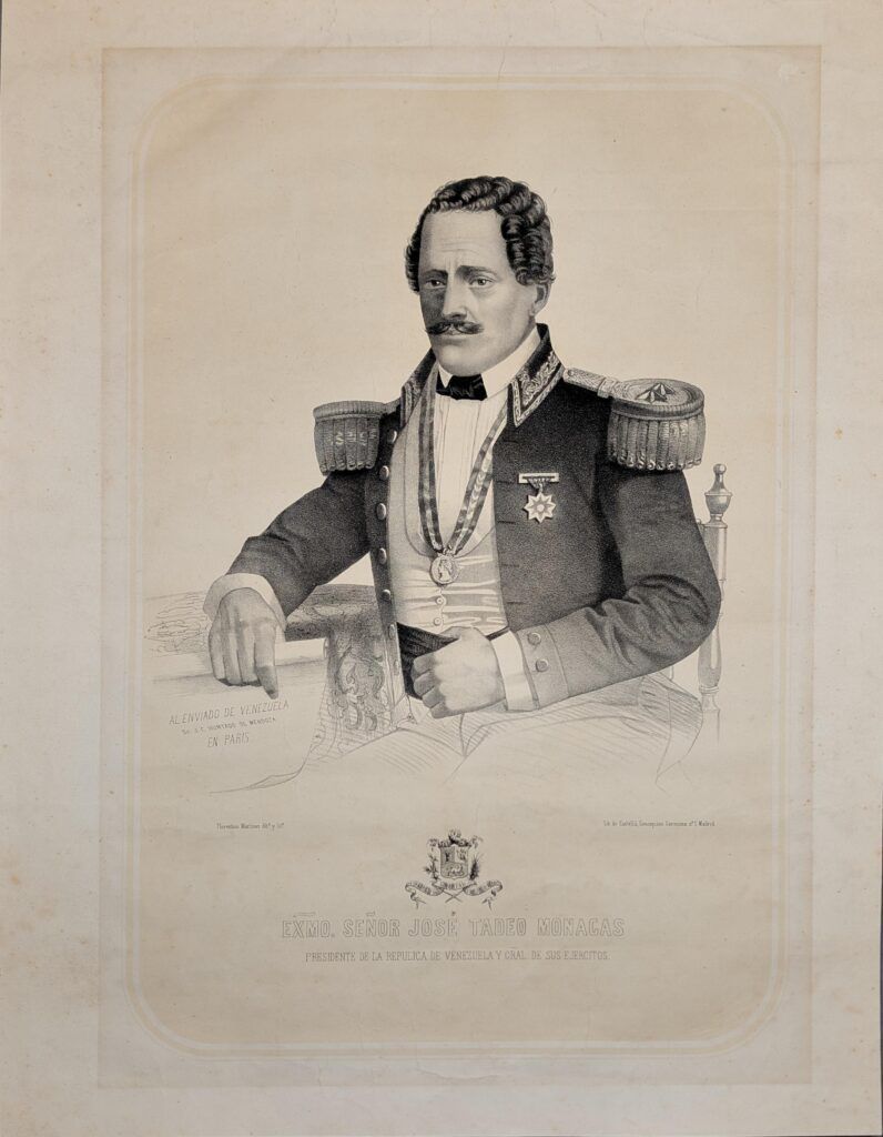 Exmo. Señor José Tadeo Monagas, President of the Republic of Venezuela and General of its armies.