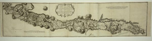 Carte de la Meridiene mesurée au Royaume de Quito / Karte von der Gemessenen Mittagslinie in dem Koenigreiche Quito.