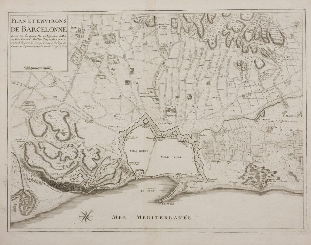 Plan et environs de Barcelonne