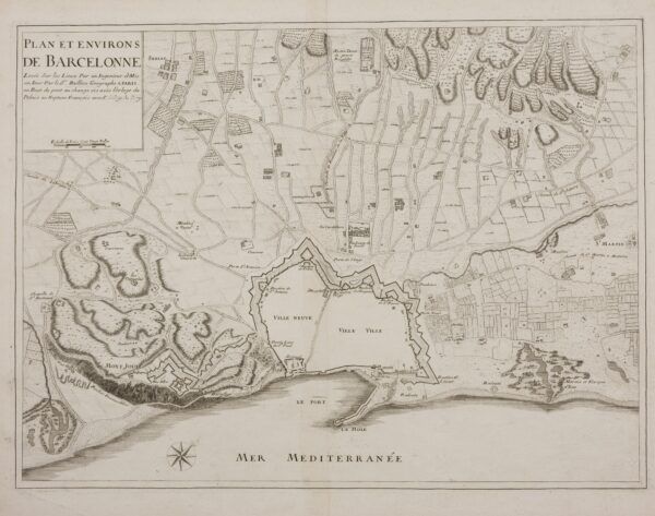 Plan et environs de Barcelonne