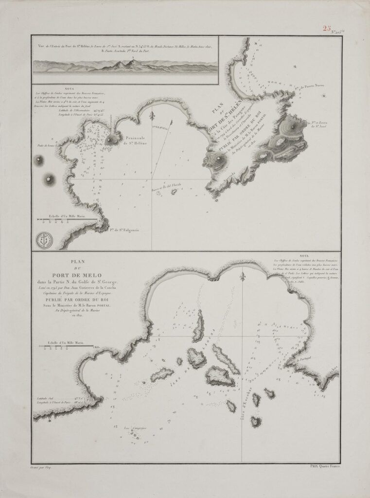 Plan du Port de Ste. Hélène / Plan du Port de Melo
