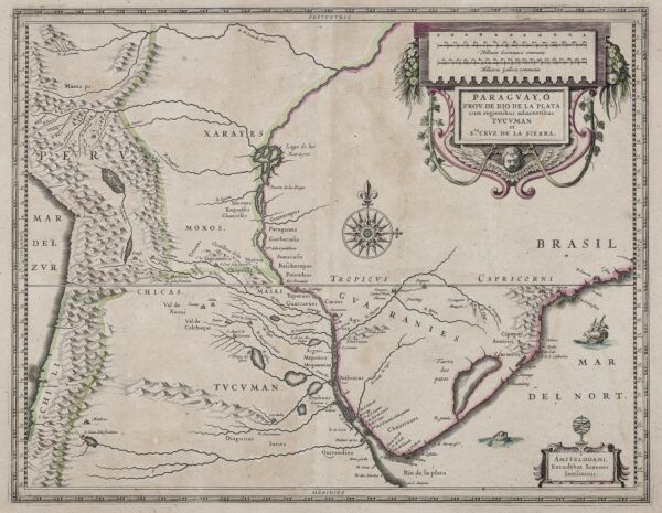Paraguay, O Prov. De Rio de la Plata cum regionibus adiacentibus Tucuman et Sta. Cruz de la Sierra