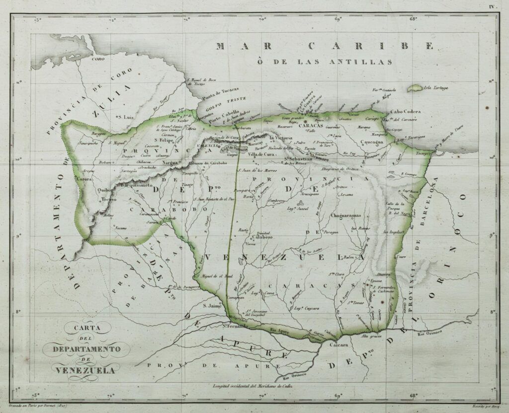 Carte du département du Venezuela