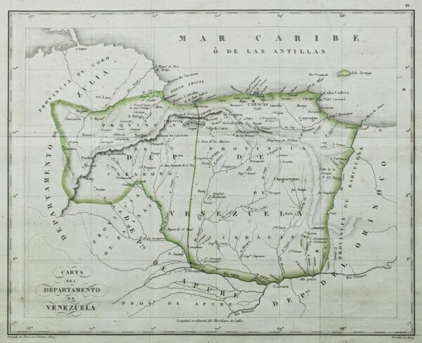 Mapa del departament de Veneçuela