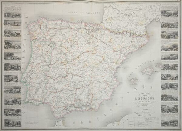 Nouvelle Carte Illustrée de l&rsquo;Espagne et du Portugal
