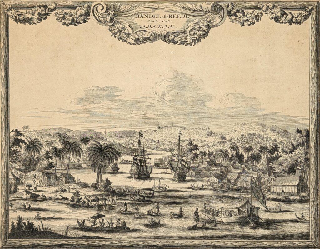 Bandel ofte Reede Voorde Stadt Arakan [gravure d&rsquo;Arakan, Birmanie]