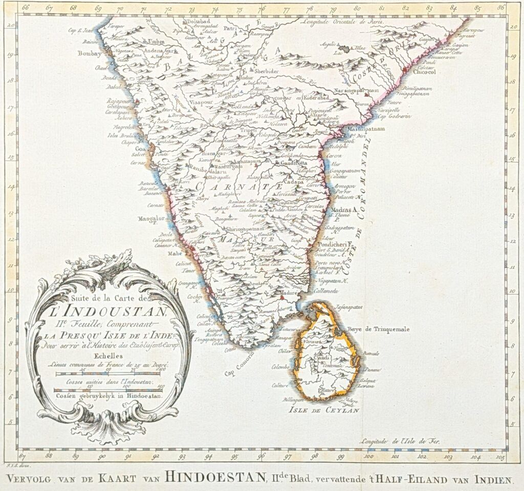 Suite de la Carte de l’Indoustan. Vervolg der Kaart van Hindoestan