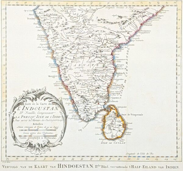 Suite de la Carte de l&rsquo;Indoustan. Vervolg der Kaart van Hindoestan
