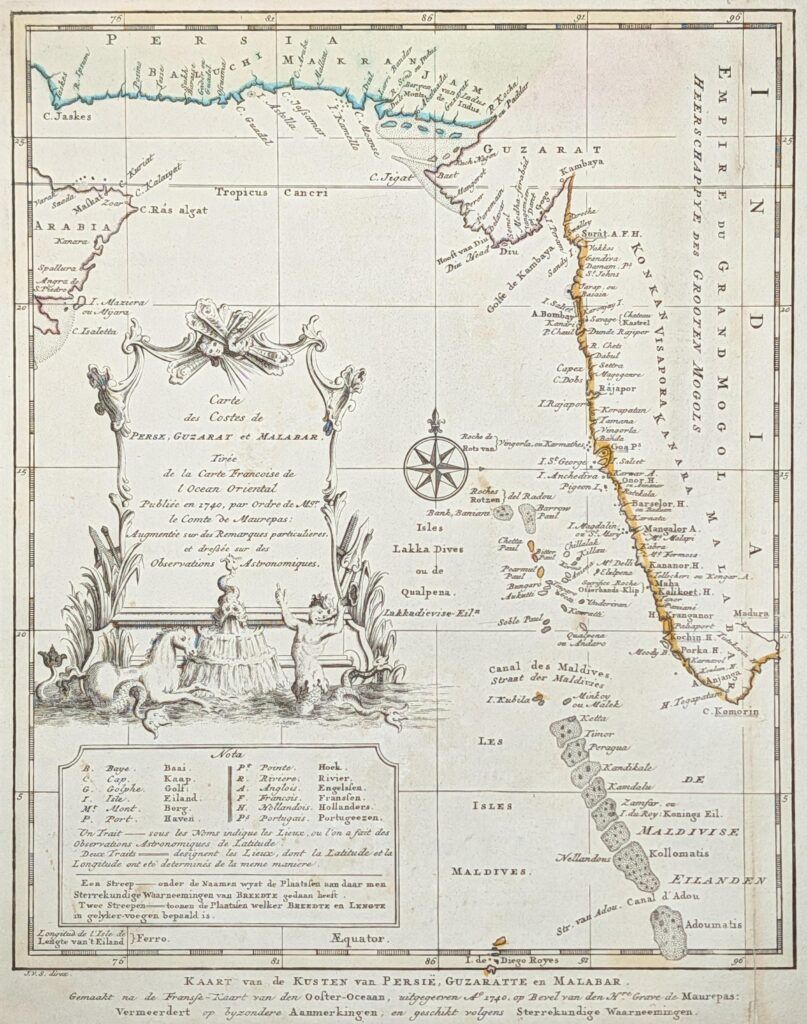 Carte des Costes de Perse, Guzarat et Malabar