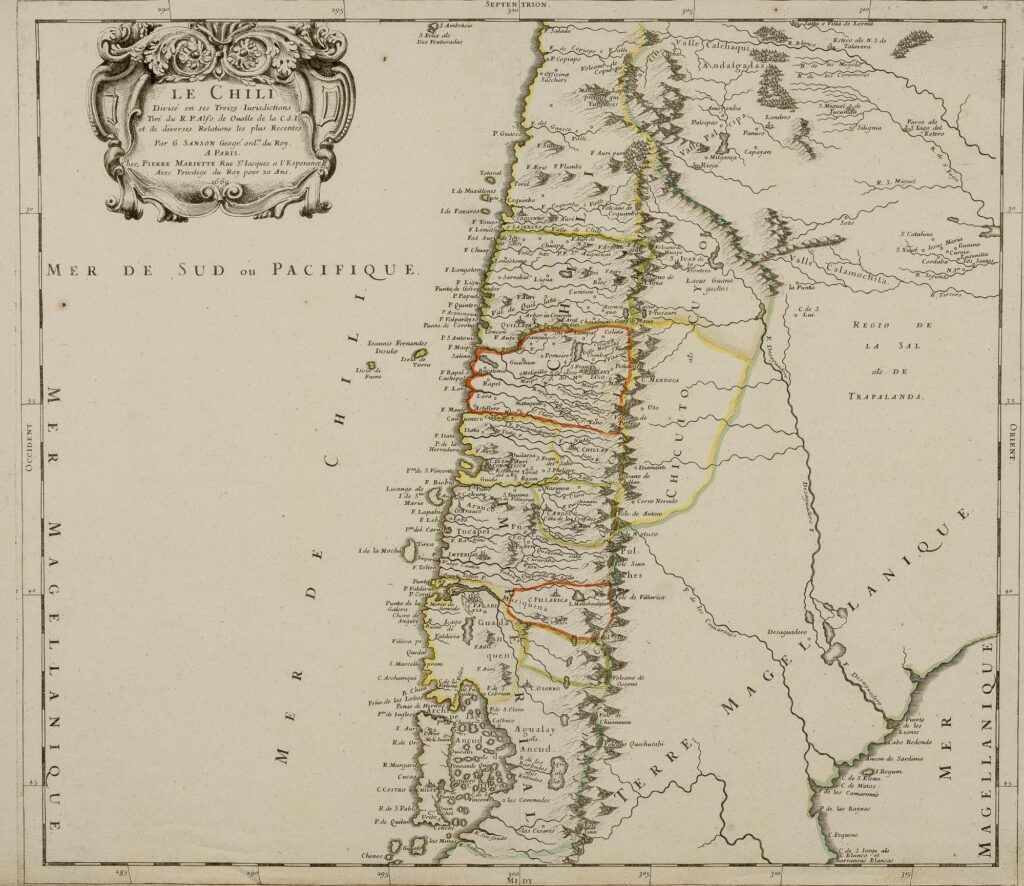 [Map of Chile] Le Chili Divisé en ses Treize Juridictions