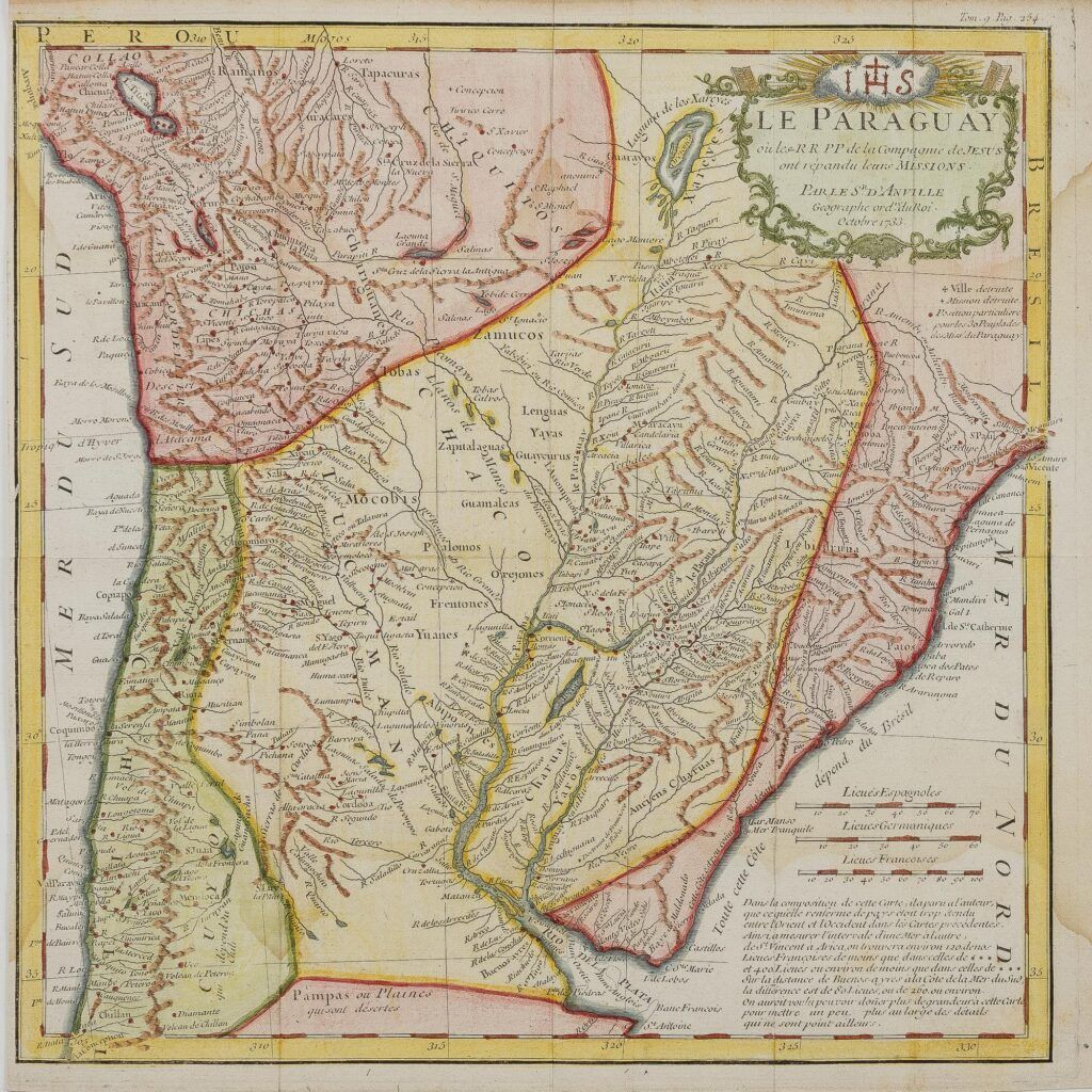 [Mapa de Paraguay, Sudamérica] Le Paraguay ou les RR PP de la Compagnie de Jesus