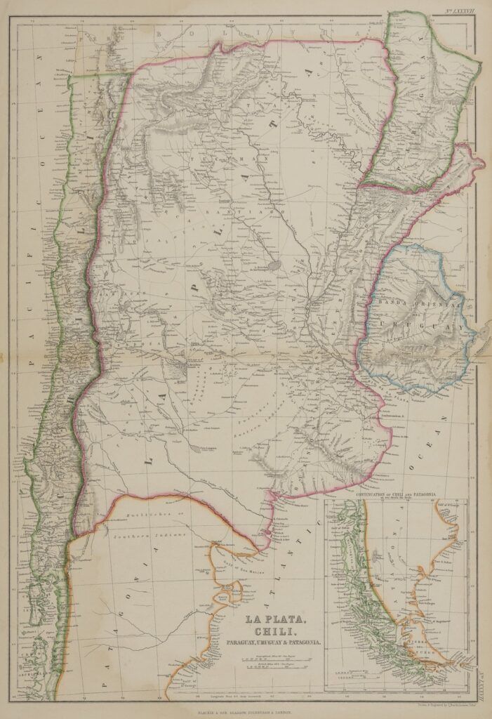 La Plata, Chili, Paraguay, Uruguay et Patagonie — Blackie & Son, 1859