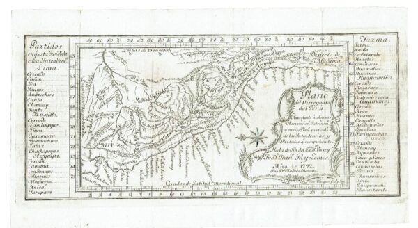 Plano del Virreynato del Perù