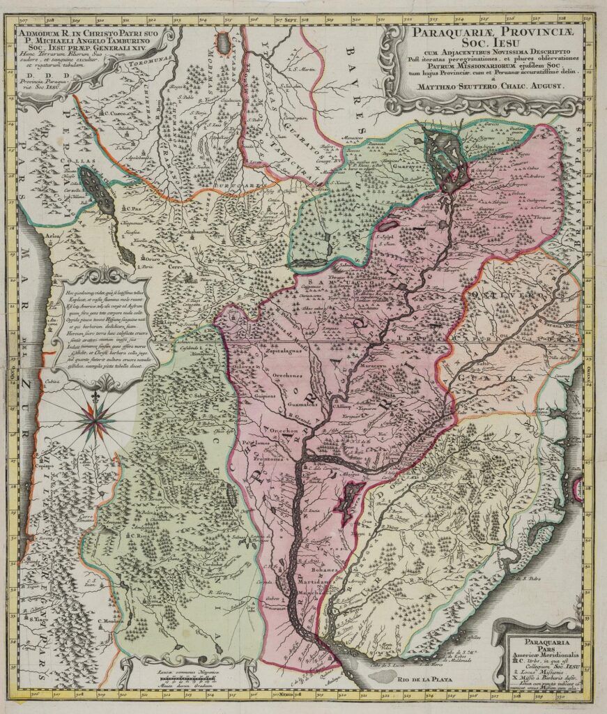 [Mapa de Paraguay, Sudamérica] Paraquariae, Provinciæ, Soc. Iesu