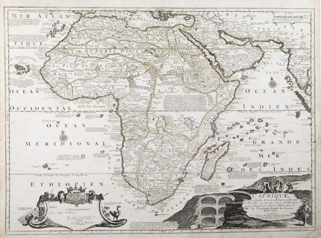 L&rsquo;Afrique, dressée selon les dernieres relations et suivant les Nouvelles decouvertes. . . 1705.