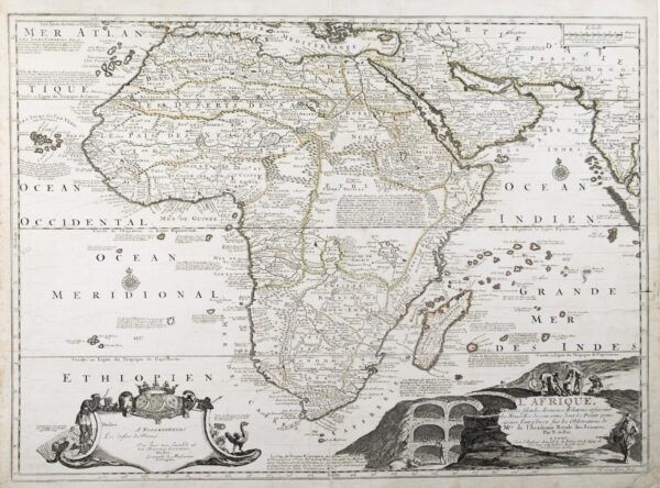 L&rsquo;Afrique, dressée selon les dernieres relations et suivant les Nouvelles decouvertes. . . 1705.