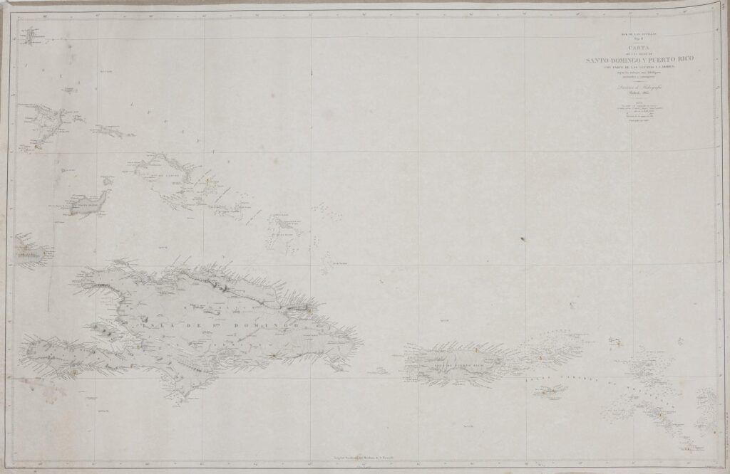 Mar de las Antillas Hoja II Carta de las Islas de Santo Domingo y Puerto Rico