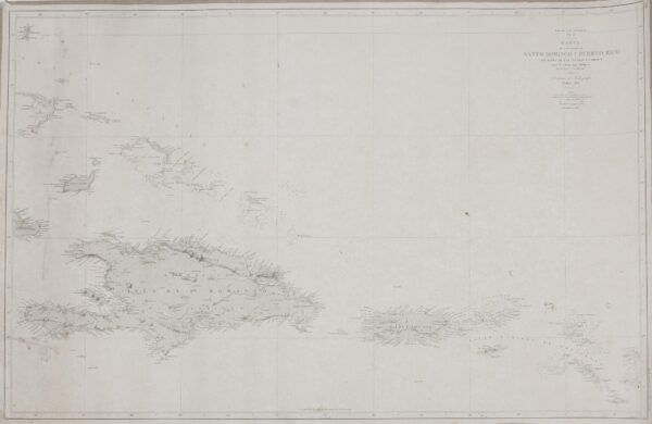 Mar de las Antillas Hoja II Carta de las Islas de Santo Domingo y Puerto Rico