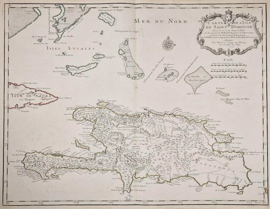 [Carte de Saint-Domingue, 1725] Carte de l&rsquo;Isle de Saint Domingue dressée en 1722