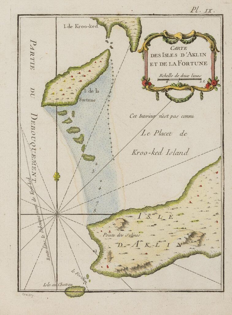 Carte des isles d’Aklin et de la Fortune