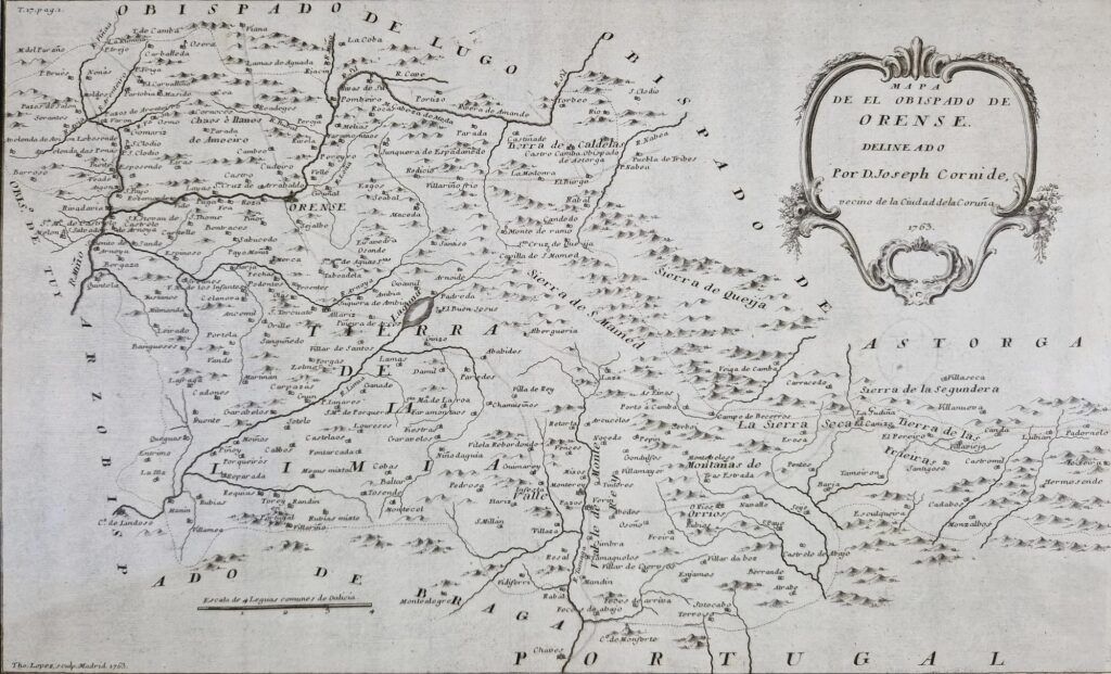 [Mapa de Orense, Galicia, España] Mapa de el obispado de Orense