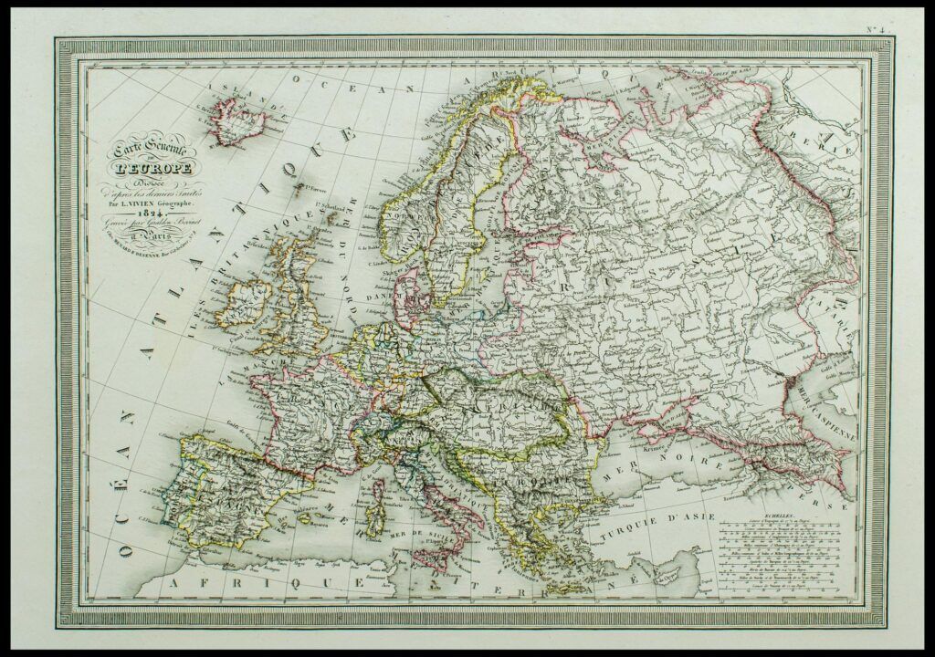 Carte Générale de l’Europe Divisée d’aprés les derniers Traités