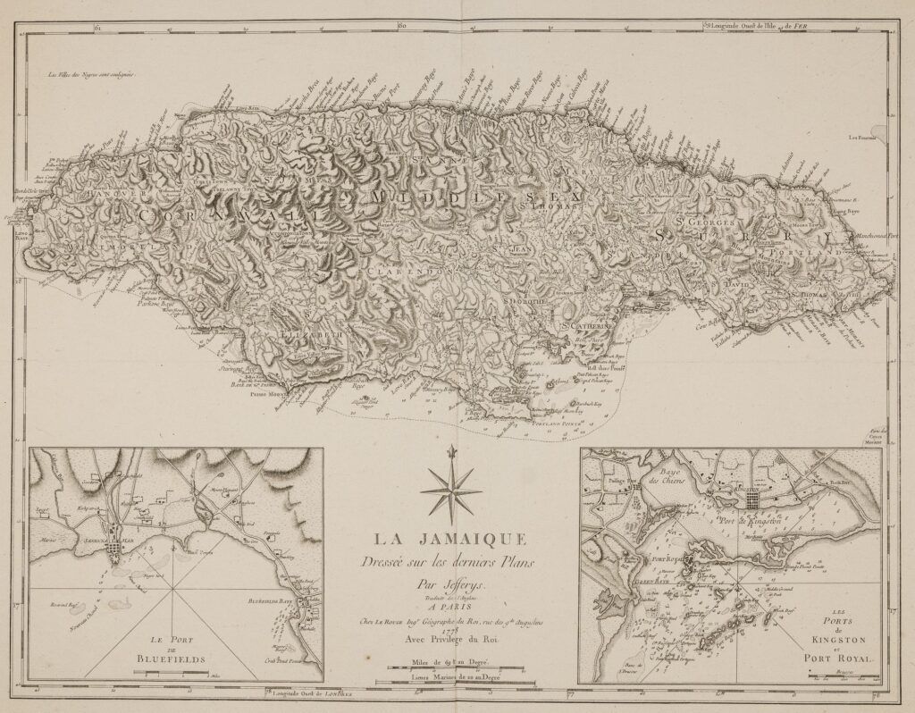 [Mapa de Jamaica] La Jamaique Dressée sur les derniers plans Par Jefferys