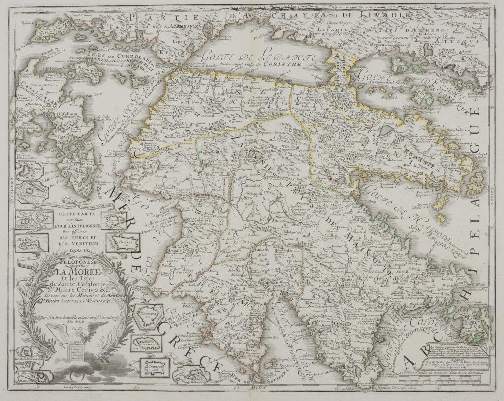 Peloponese aujourd’huy la Morée et les Isles de Zante, Cefalonie, Ste Maure
