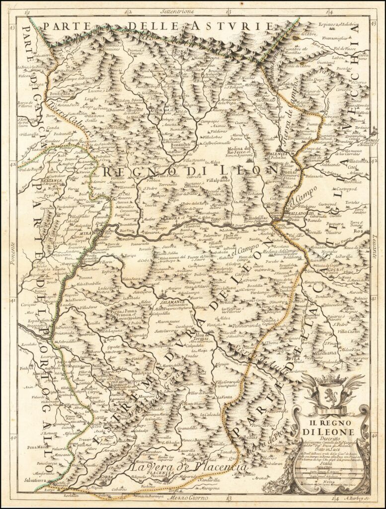 [Mapa de León, España] Il Regno di Leone