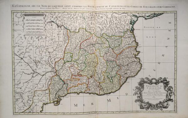 [Mapa de Catalunya, Espanya] Principauté de Catalogne ou sont compris Les Comtes de Rousillon