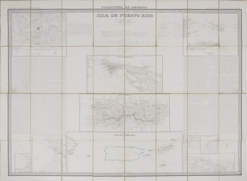 [Wall map of Puerto Rico, 1851] American Possessions – Island of Puerto Rico
