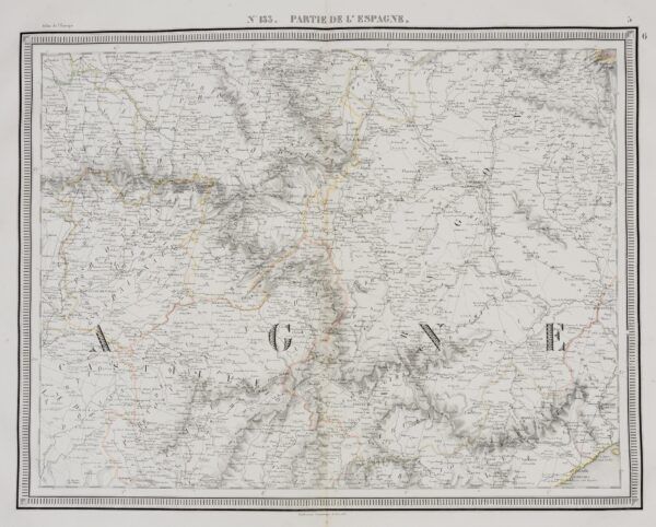 [Mapa antic d&rsquo;Espanya incloent Saragossa, Conca i Peníscola] N°133. Partie de l&rsquo;Espagne