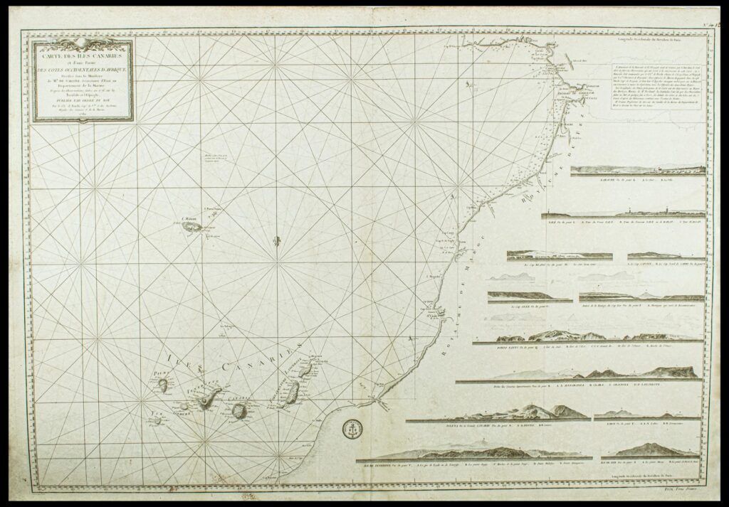 Carte des Îles Canaries et d’une Partie des Cotes Occidentales d’Afrique